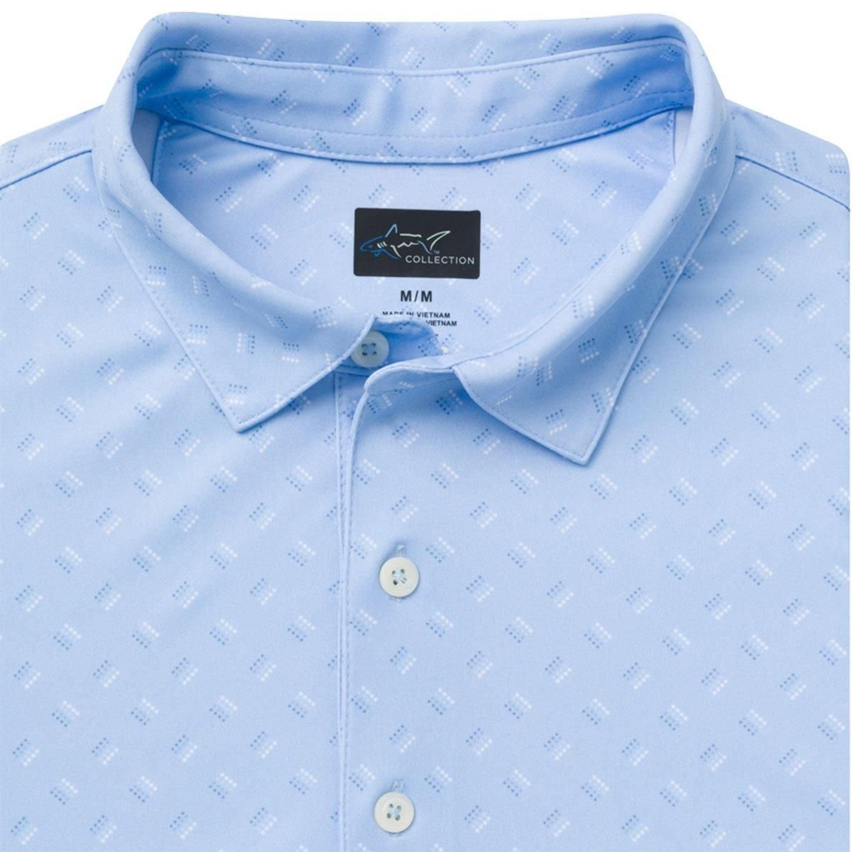 Greg Norman Greg Norman Men's ML75 Microlux Fore Golf Polo Shirt in Baby Blue - 3