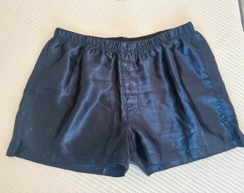 ASOS 2 pack silky  Nylon satin  Mens boxers navy and teal medium