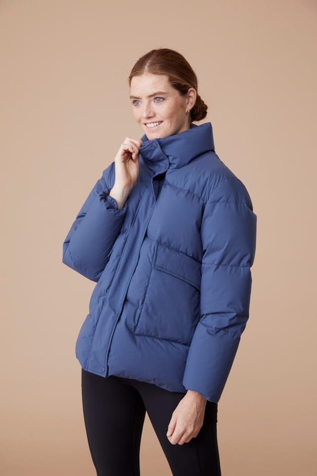Active People Active People Women's 'Cosi Swing' High Neck Water Resistant Padded Insulated Winter Jacket in Blue - 2