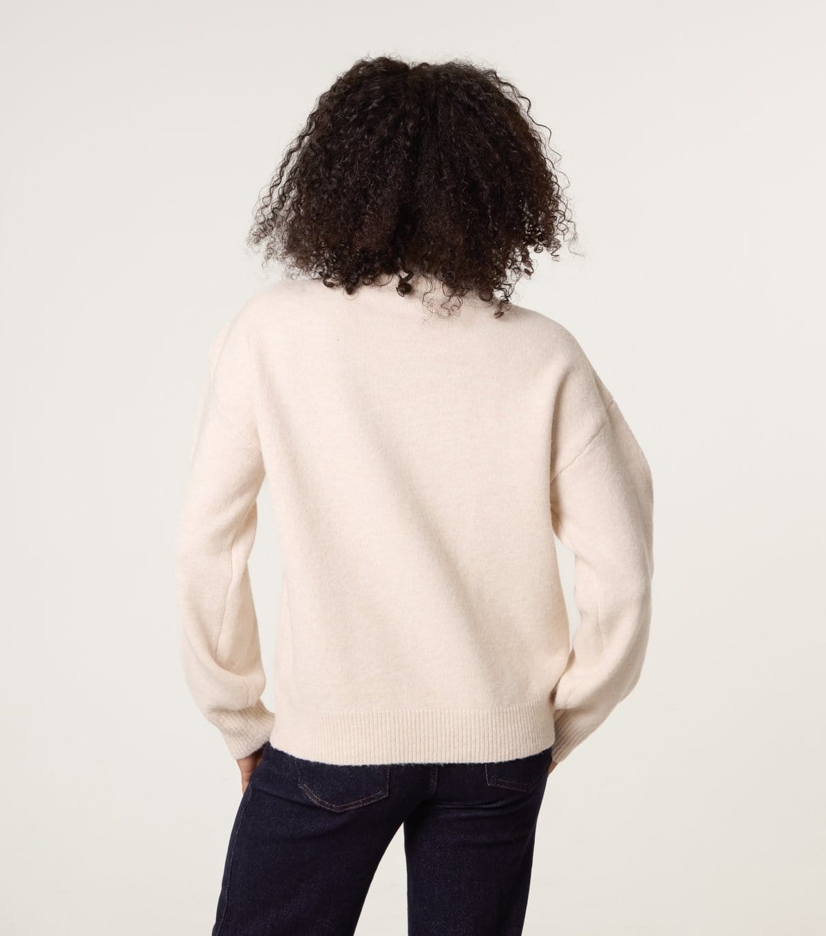 Blue Vanilla Women's Stone High Neck Button Detail Jumper Blue Vanilla New Look - 4