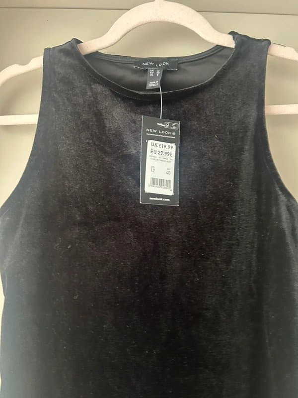 New Look Black velvet bodysuit