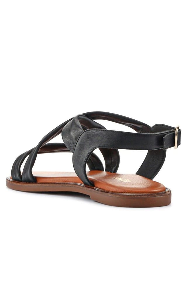 Jones Bootmaker Jones Bootmaker Women's Hali Leather Sandals in Black - 3