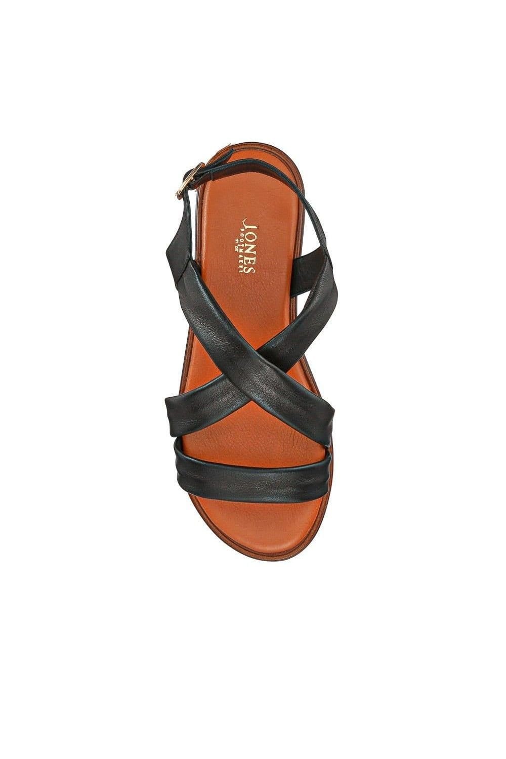 Jones Bootmaker Jones Bootmaker Women's Hali Leather Sandals in Black - 4