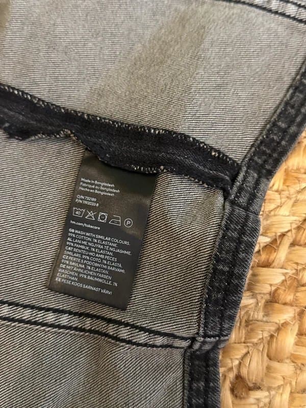 H&M H&M denim bandeau corset top size xs