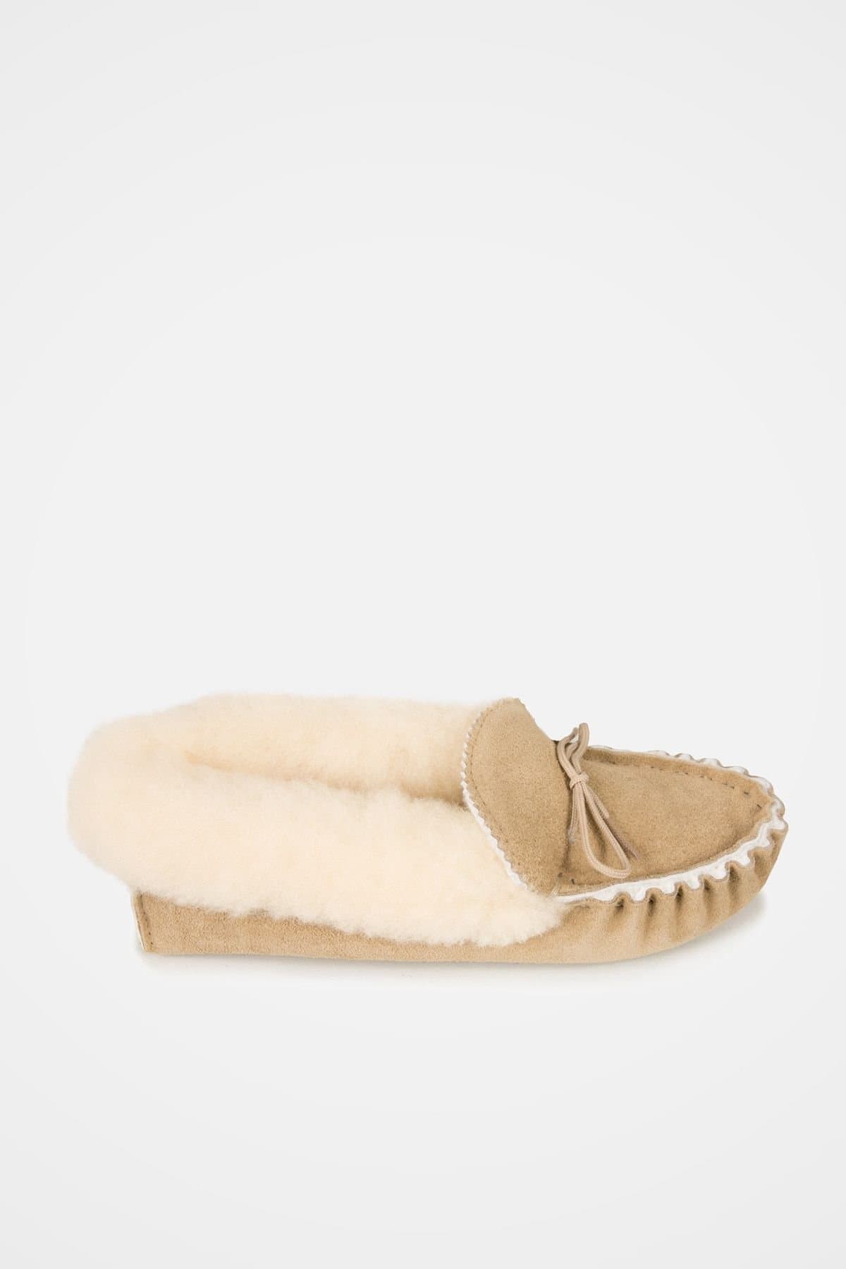 Celtic & Co Celtic & Co Women's Lounger Moccasin Slippers in Light Tan