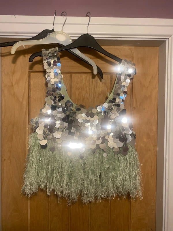 ASOS ASOS edit sequin, feather top