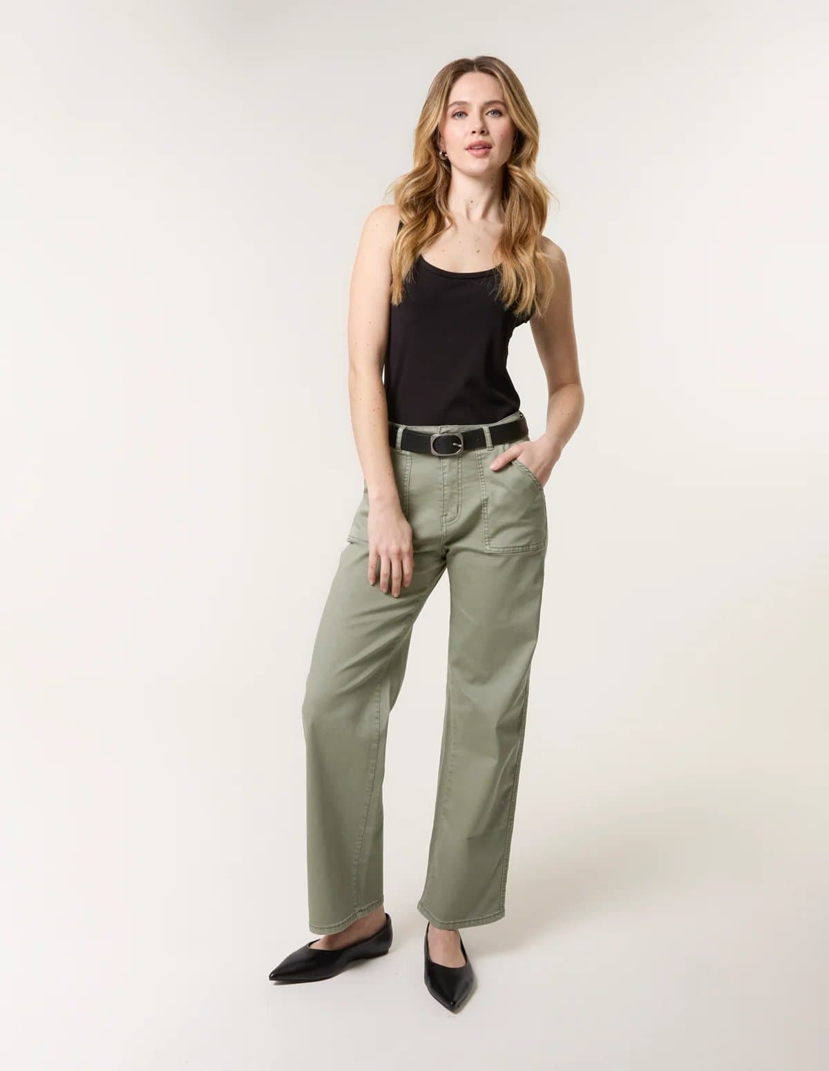 Blue Vanilla Wide Leg Pocket Jeans