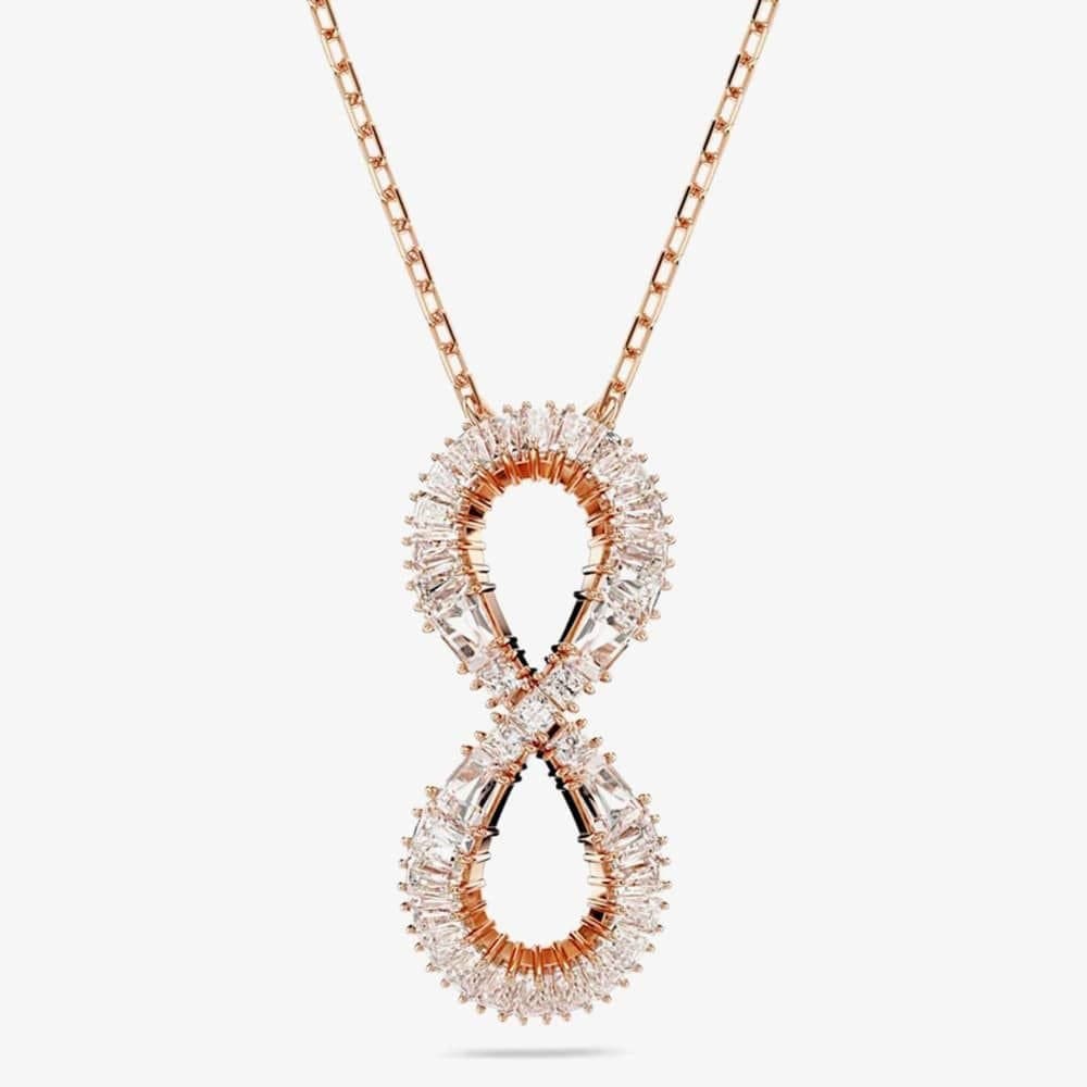 Swarovski Swarovski Rose Gold Infinity Pendant Necklace
