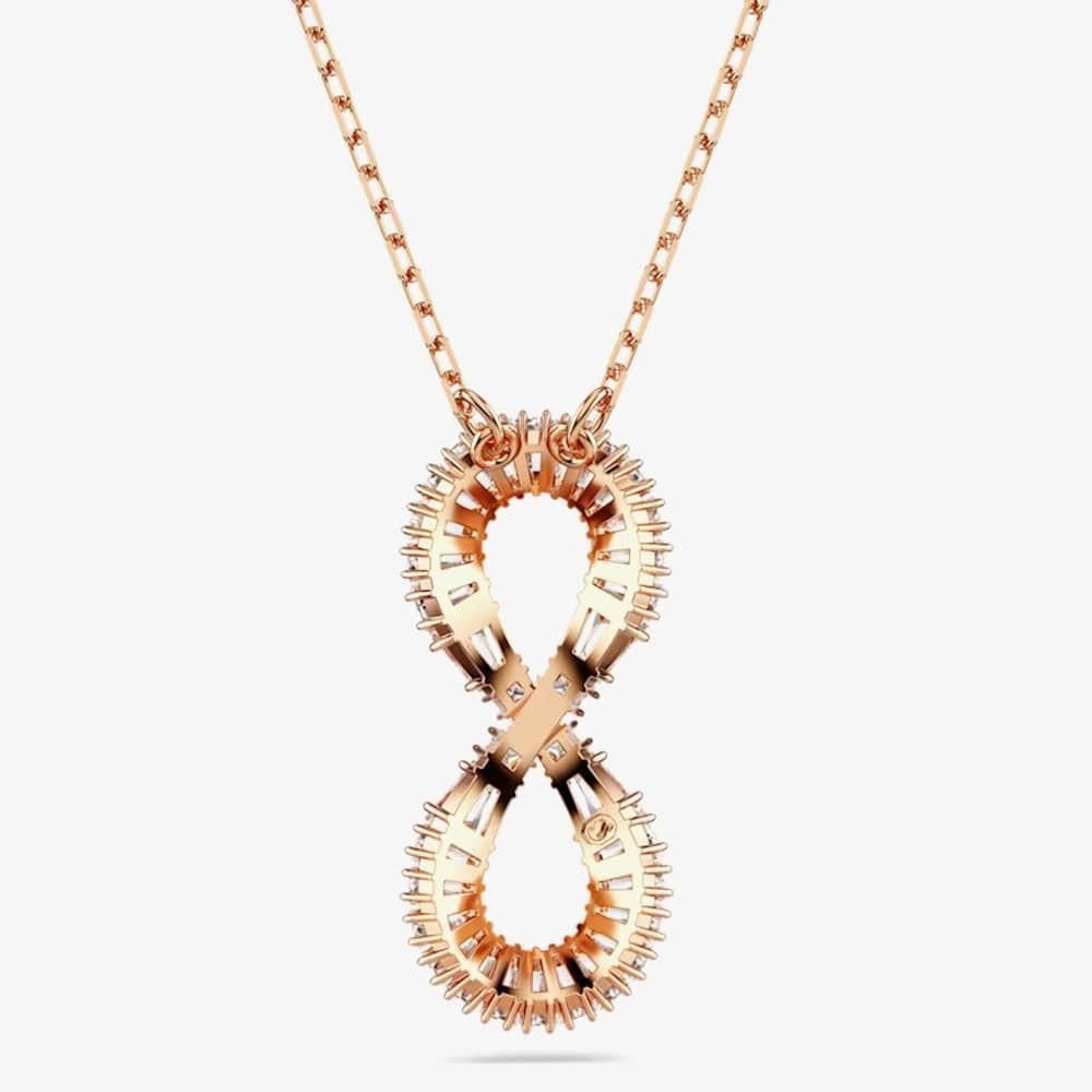 Swarovski Swarovski Women's Hyperbola Rose Gold Plated Inifinity Pendant Necklace 5677623 - 4
