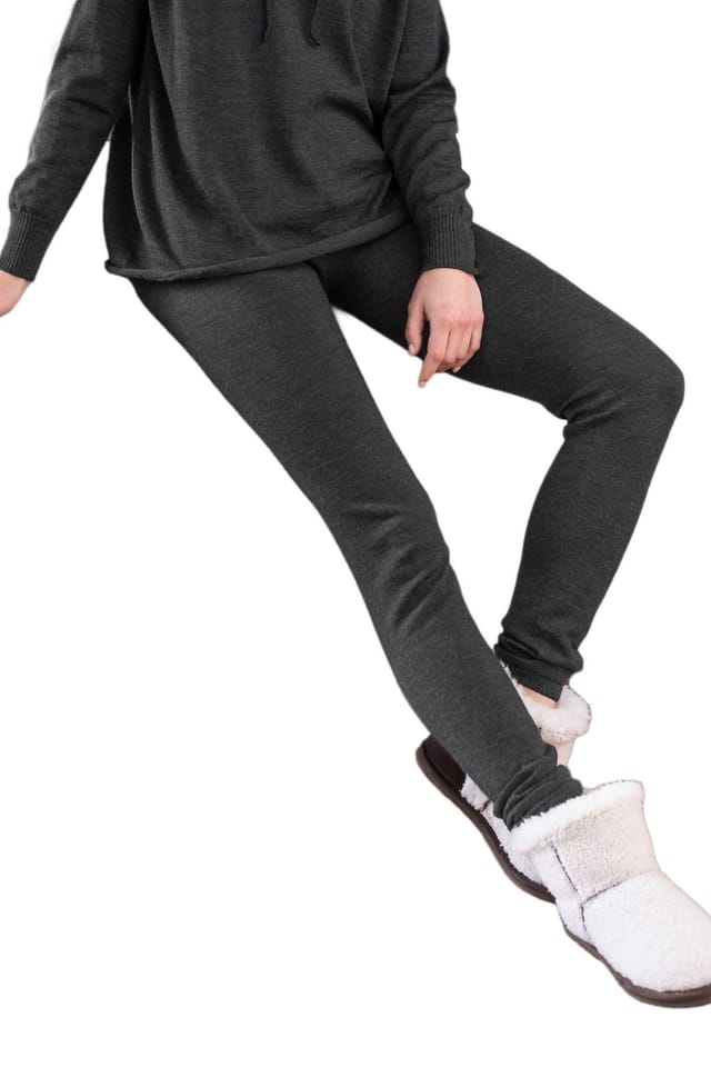 Celtic & Co Celtic & Co Women's British Merino Lounge Pants in Dark Grey - 3