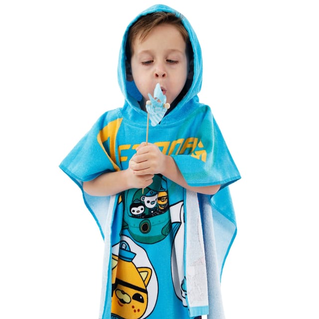 Octonauts Octonauts Men's Hooded Towel Poncho in Blue - 3