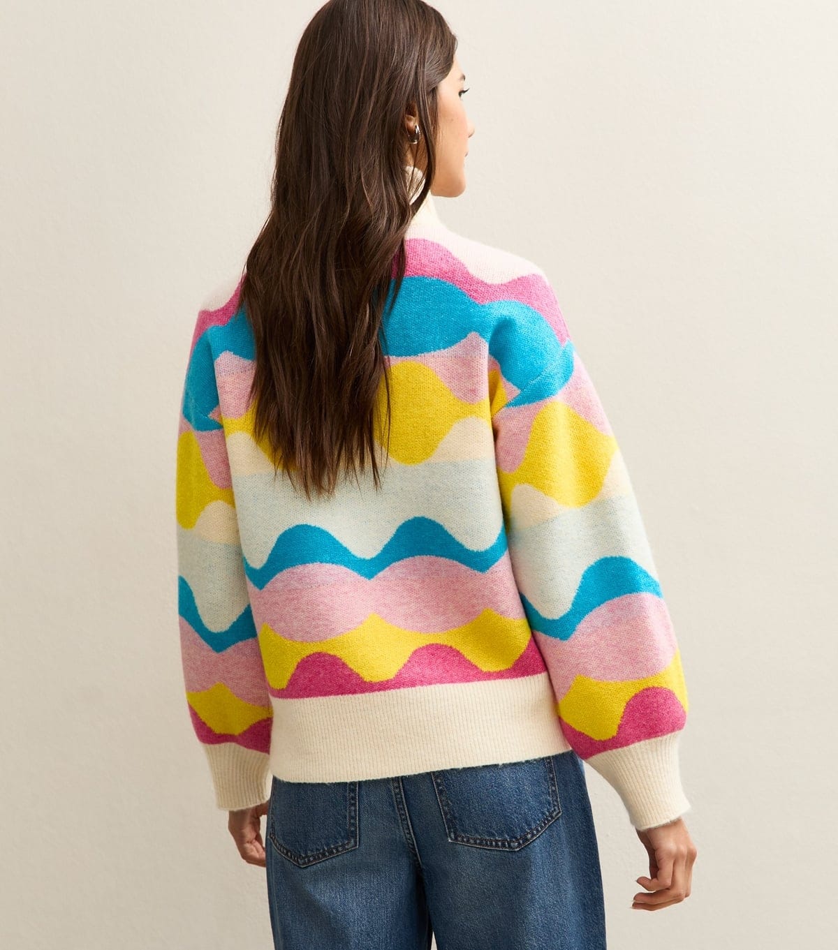 Sunshine Soul Women's Multicoloured Patterned Half Zip Jumper Sunshine Soul New Look - 4