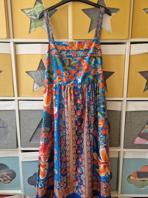 Farm Rio Farm Rio women's Stitched Garden Blue Maxi Dress size XL (14-16) - 1