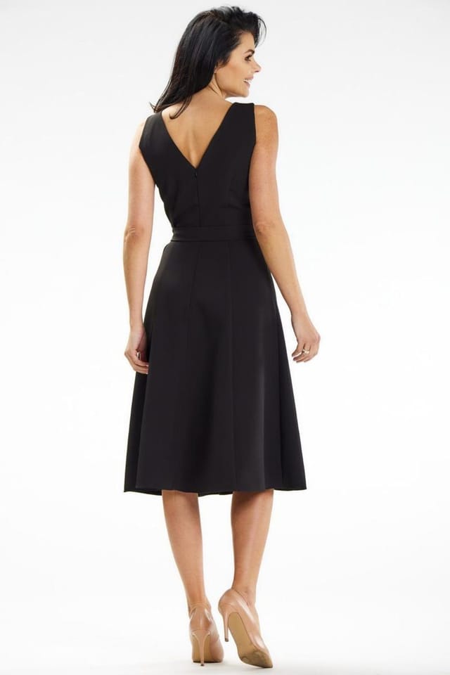 Love Lace Love Lace Women's Poland Made Strapless Midi Boat Neck Dress in Black - 3
