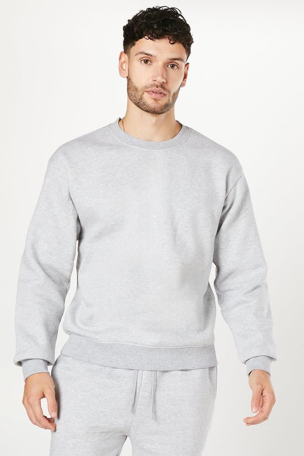 Burton Burton Men's Grey Marl Crew Neck Sweatshirt