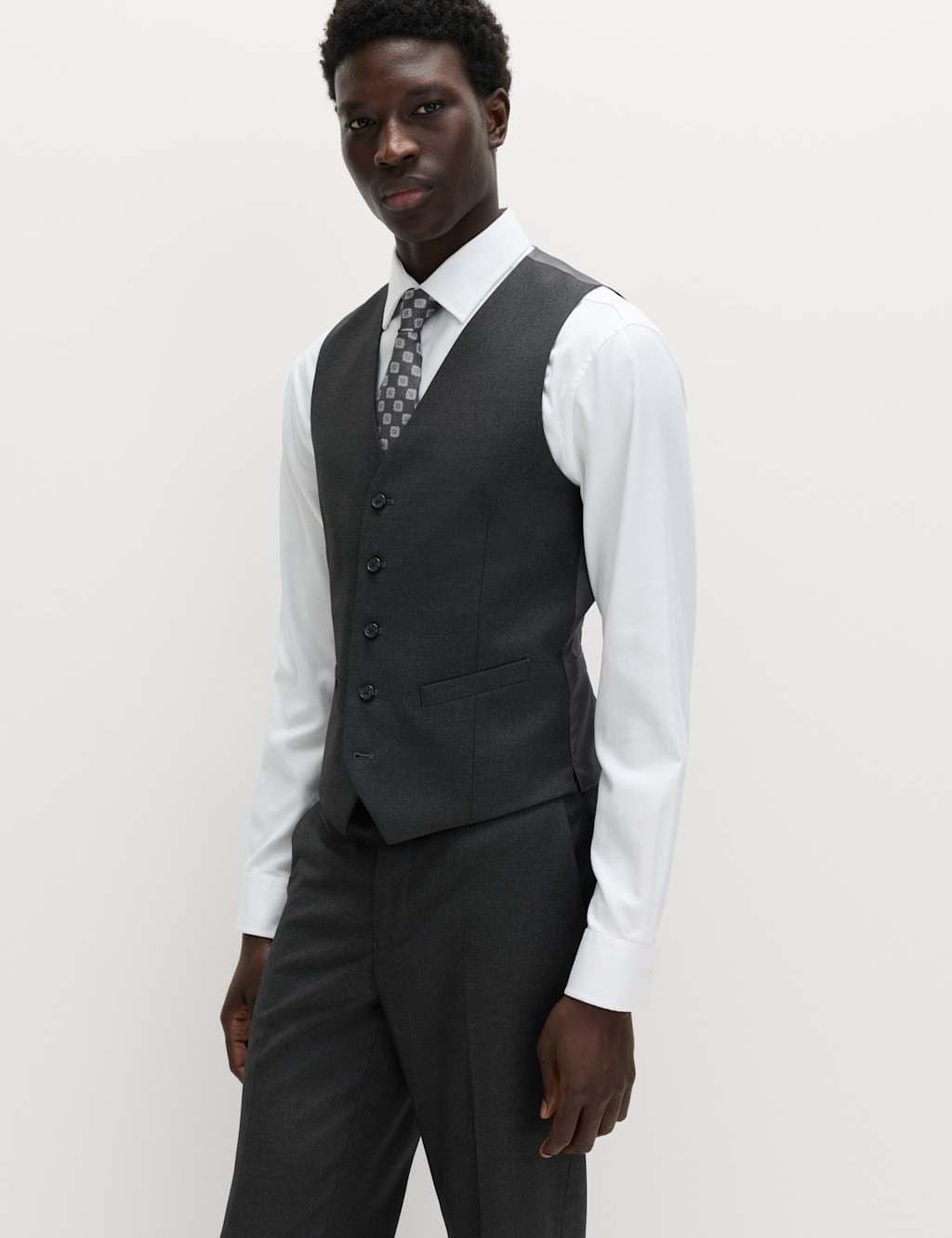 Marks & Spencer M&S Charcoal Stretch Waistcoat