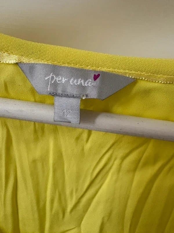 Per Una Per Una y2k embroidered & embellished chiffon layered summer blouse top size 12