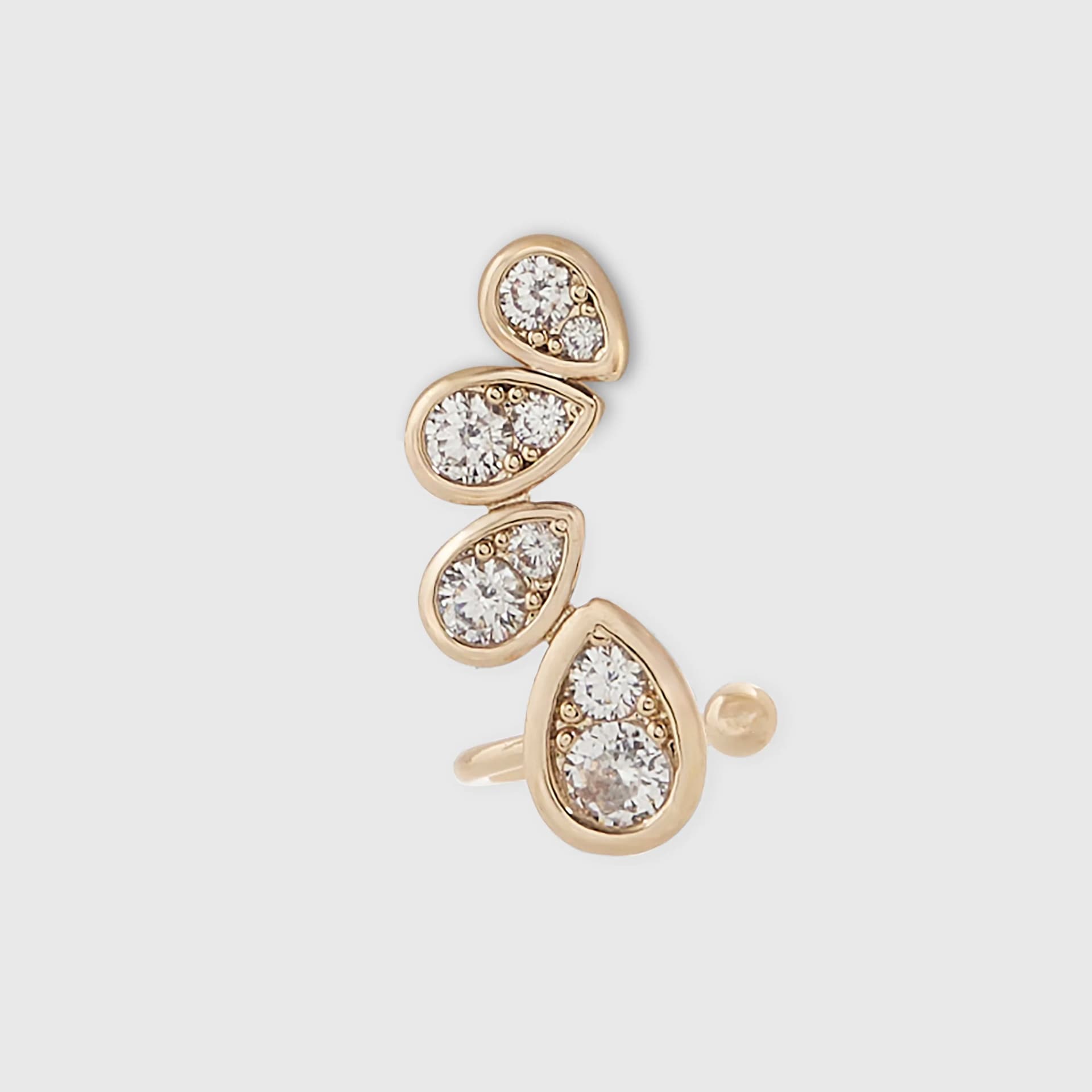 River Island River Island Womens Gold Diamond Simulant Stud Earrings