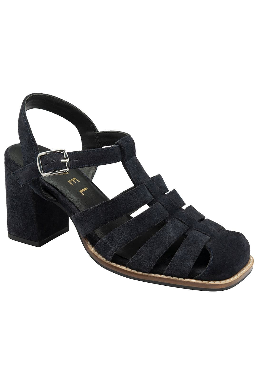 Ravel Ravel Women's Navy Suede 'Laxton' Heeled Sandals