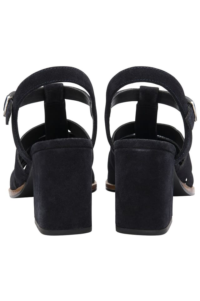 Ravel Ravel Women's Navy Suede 'Laxton' Heeled Sandals - 3