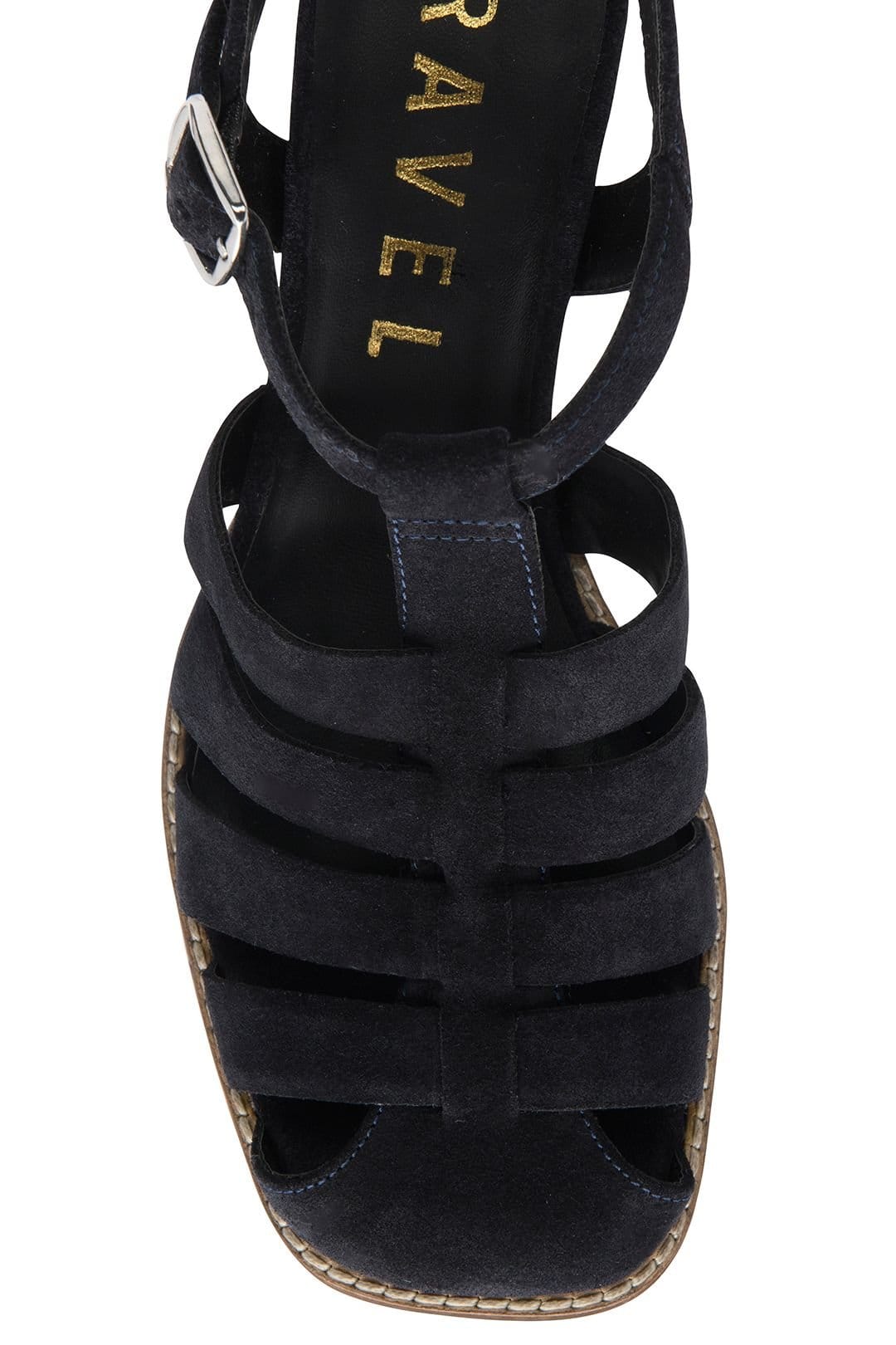 Ravel Ravel Women's Navy Suede 'Laxton' Heeled Sandals - 4