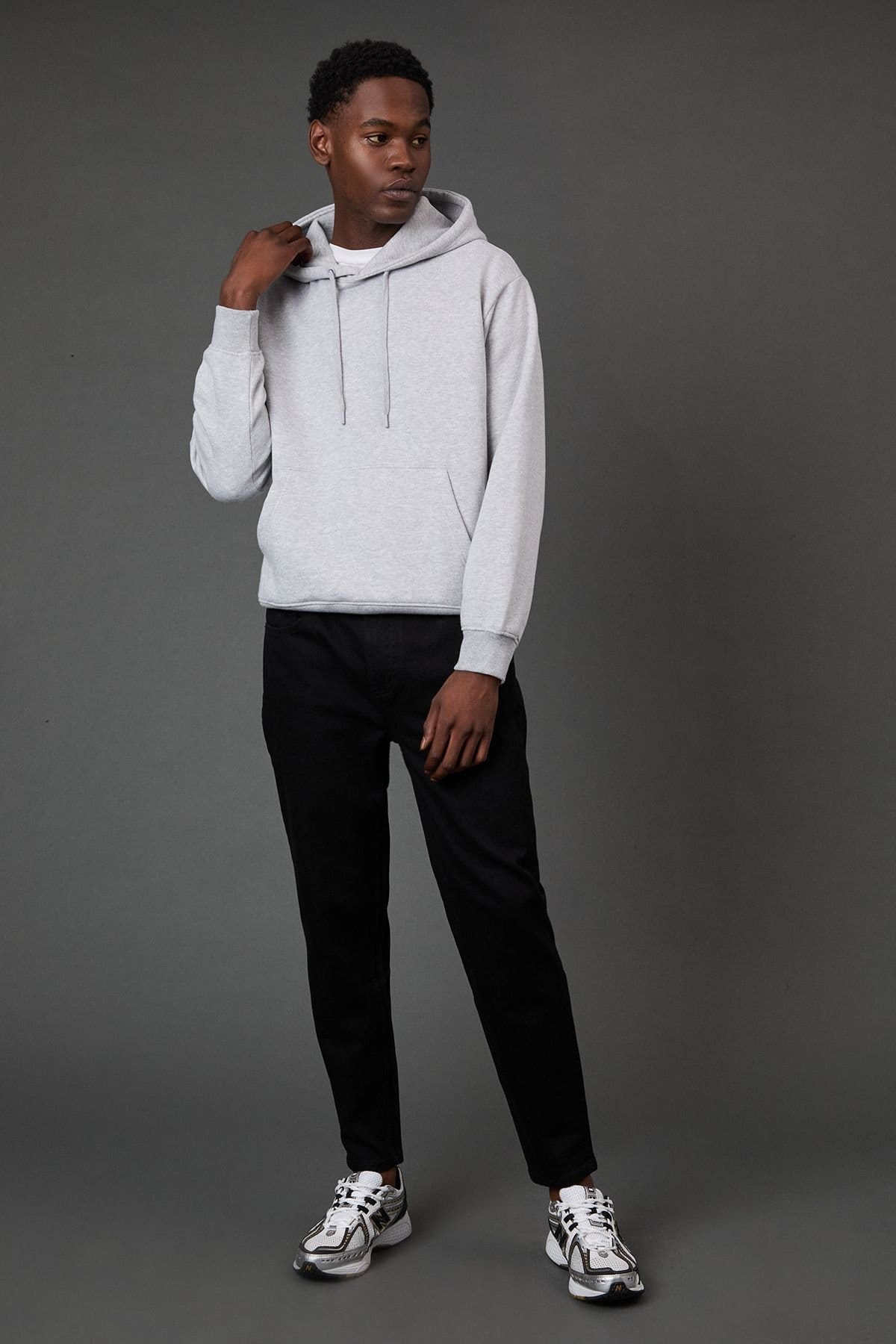 Burton Men's Grey Stretch Tapered Fit Hoodie