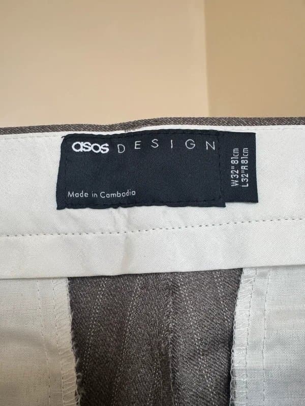 ASOS Design Pinstripe suit trousers