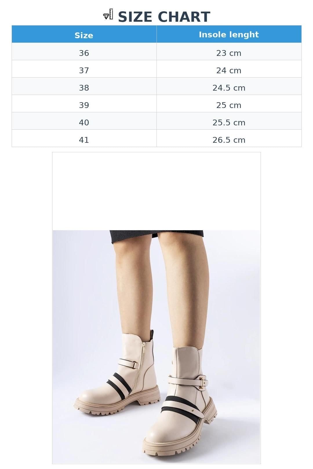 Love Lace Love Lace Women's Insulated Synthetic Ankle Boots with Zipper Flat Sole in Beige - 4