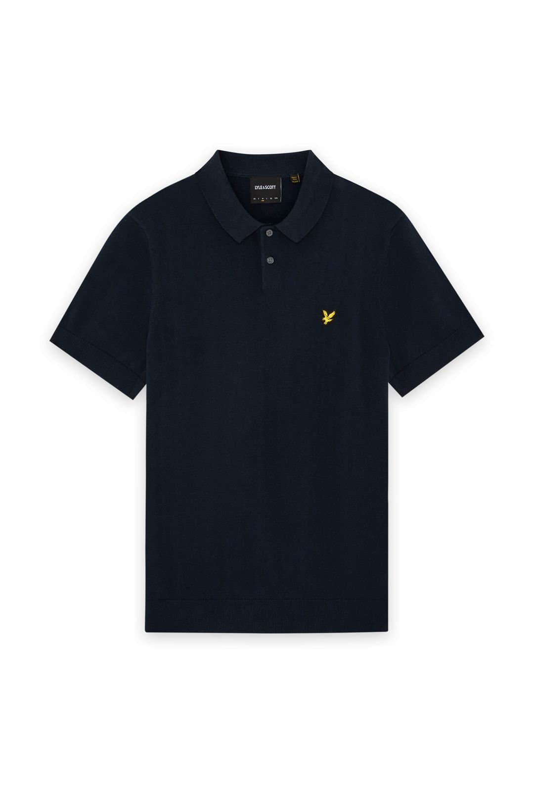 Lyle & Scott Lyle & Scott Men's Cotton Short Sleeve Knitted Polo Dark Navy