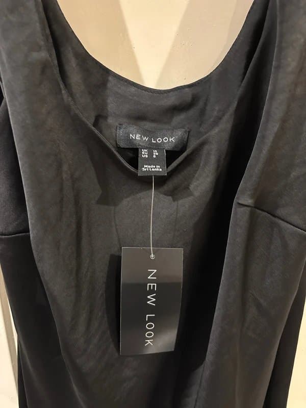 New Look New Look Silk Black Midi Dress