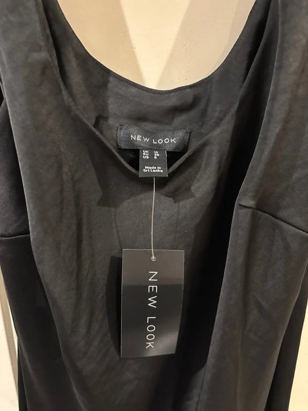 New Look Black Silk Midi Dress