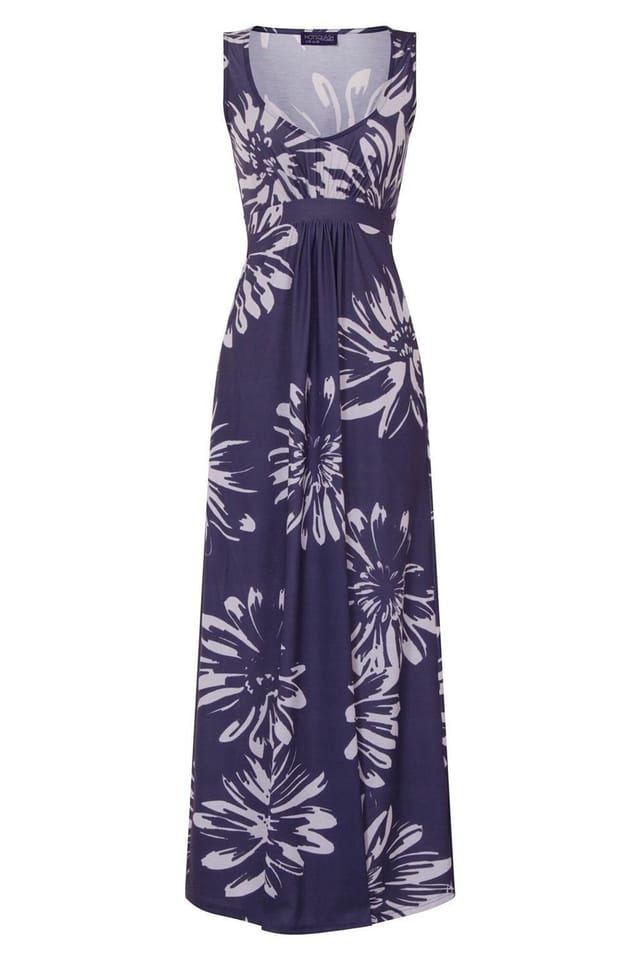 Hot Squash Hot Squash Women's Empire Line Maxi Dress in Light Blue - 3