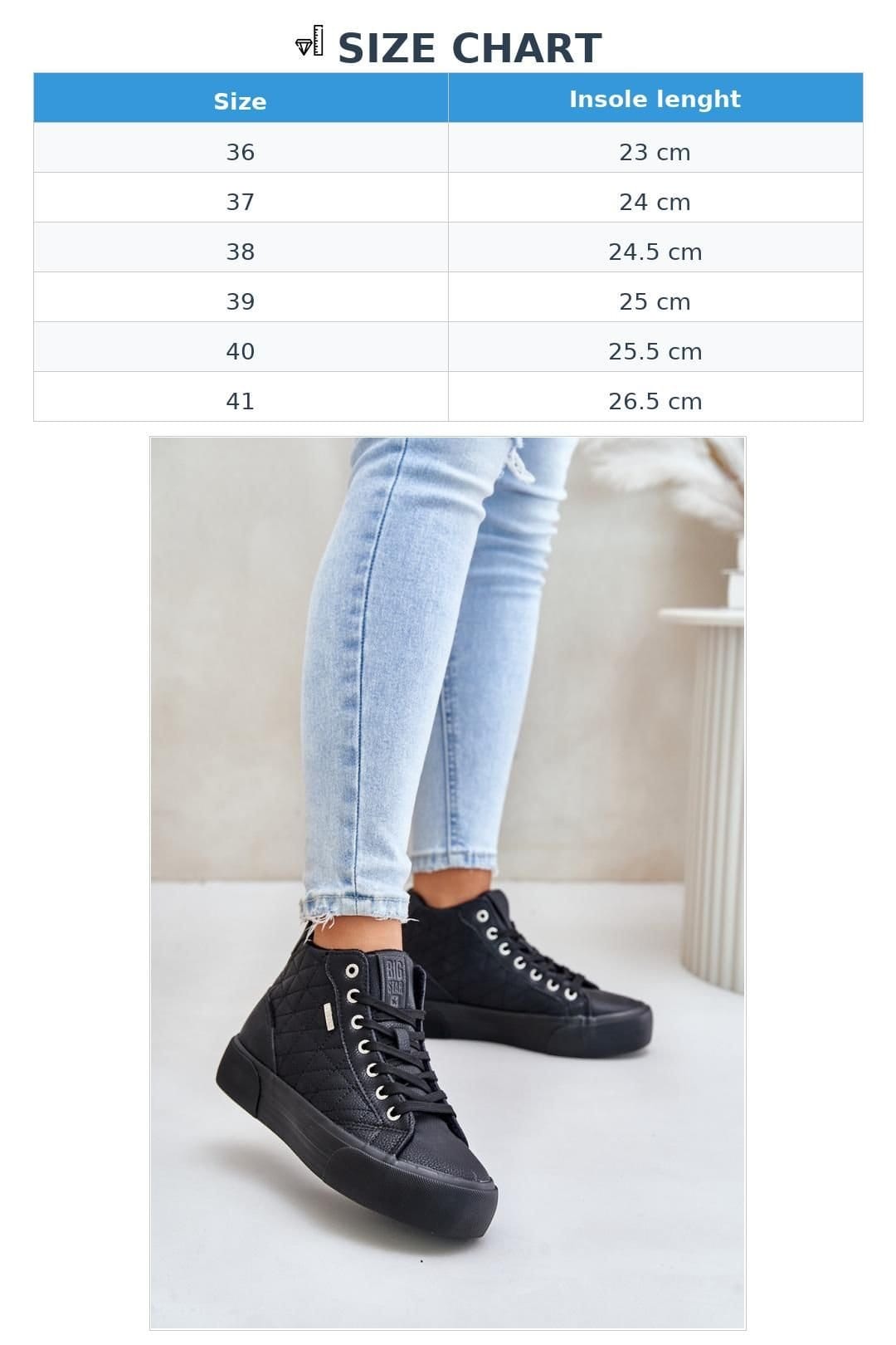 Love Lace Love Lace Women's Big Star Insulated Lace Up Sneakers with Stitching in Black - 4