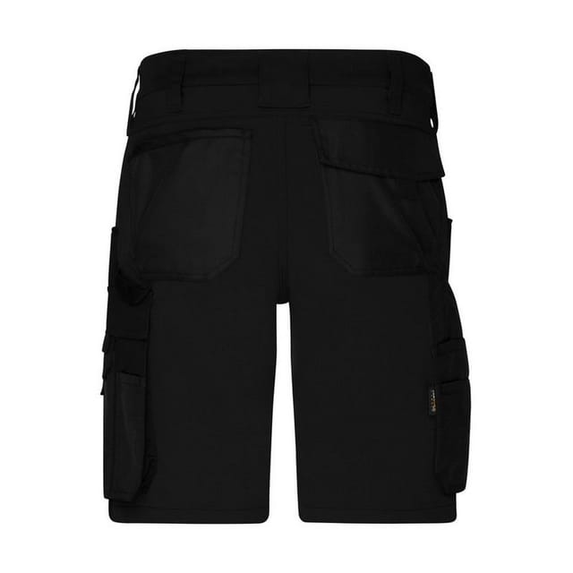 James and Nicholson James and Nicholson Men's Workwear Stretch Slim Cargo Shorts in Black - 2