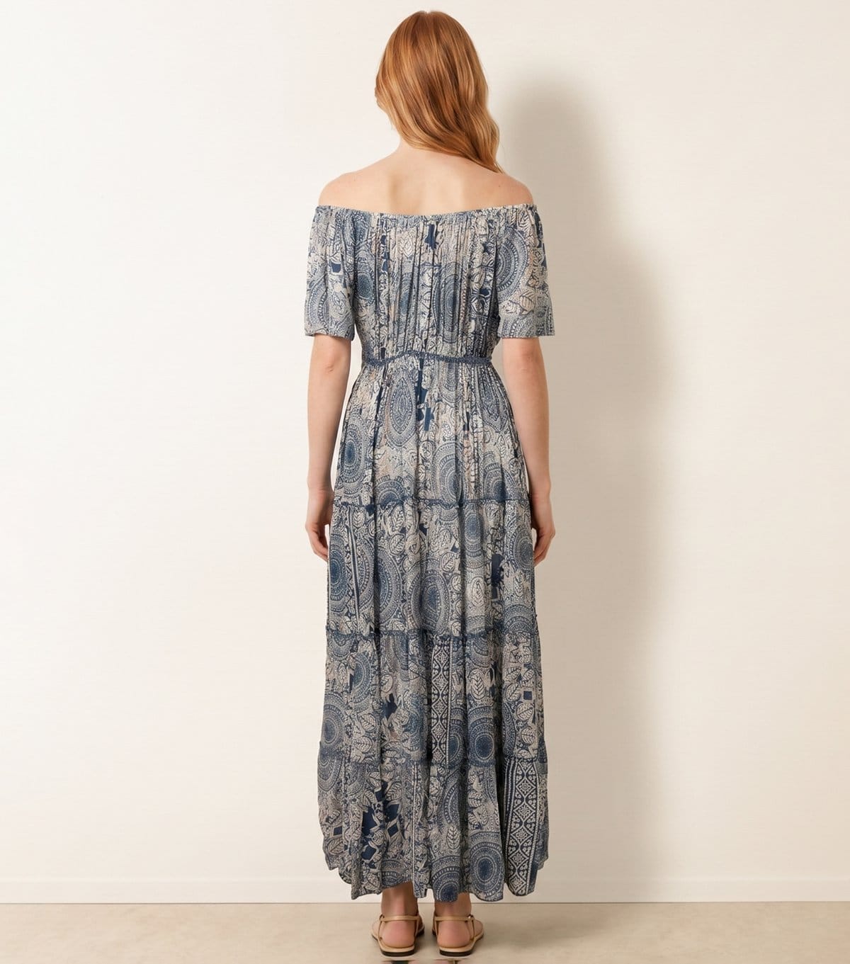 Blue Vanilla Women's Navy Tie Front Off The Shoulder Maxi Dress Blue Vanilla New Look - 4