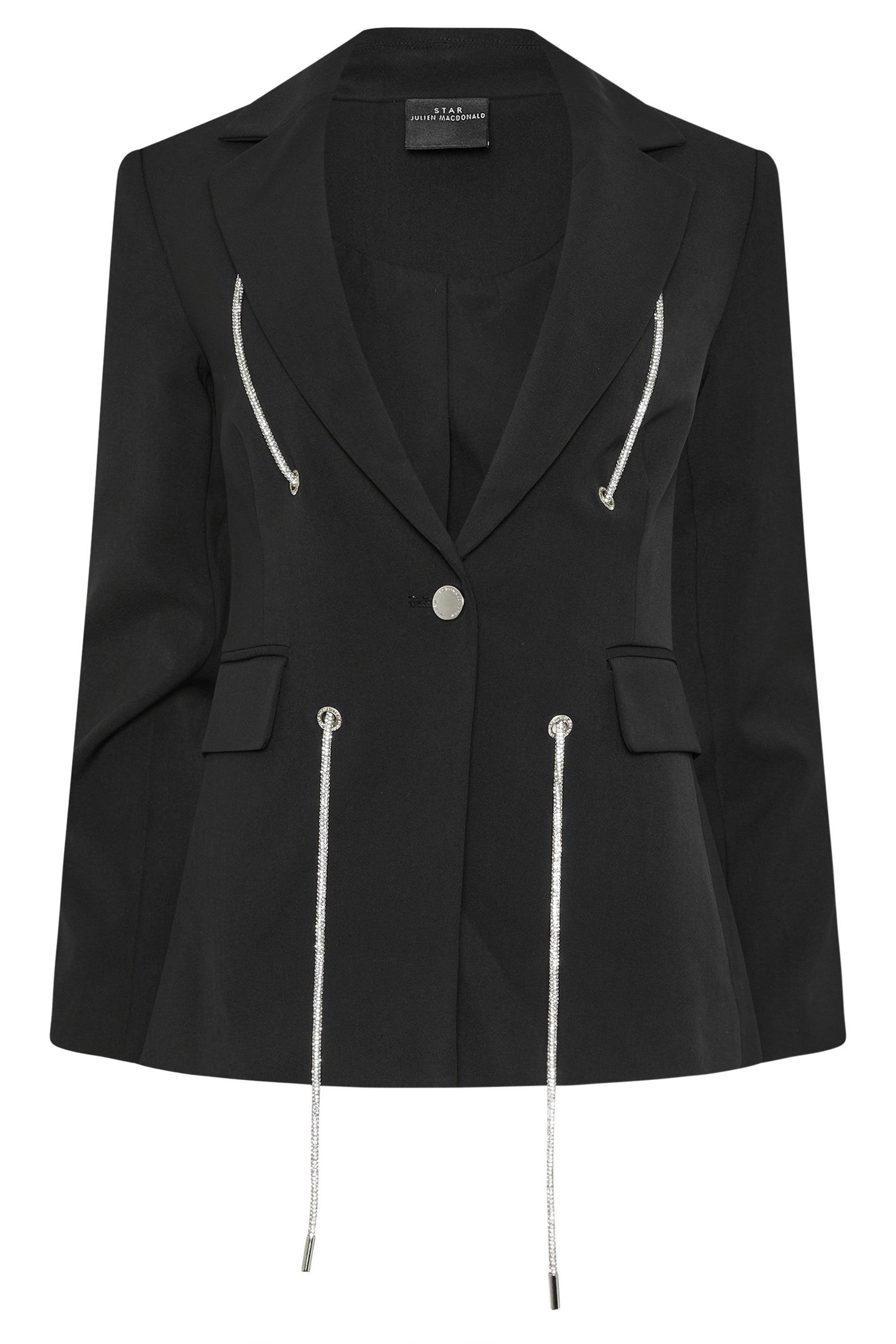 Star By Julien Macdonald Star by Julien Macdonald Women's Diamante Rope Blazer in Black - 2