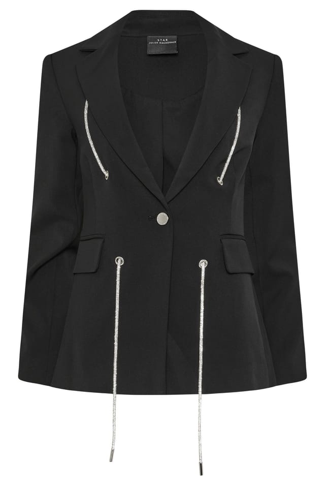 Star By Julien Macdonald Star by Julien Macdonald Women's Diamante Rope Blazer in Black - 2