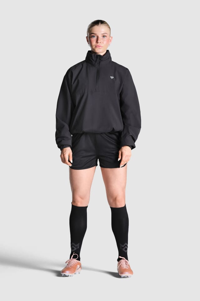 Miss Kick Miss Kick Women's Tifoso Windbreaker 1/4 Zip in Black - 2
