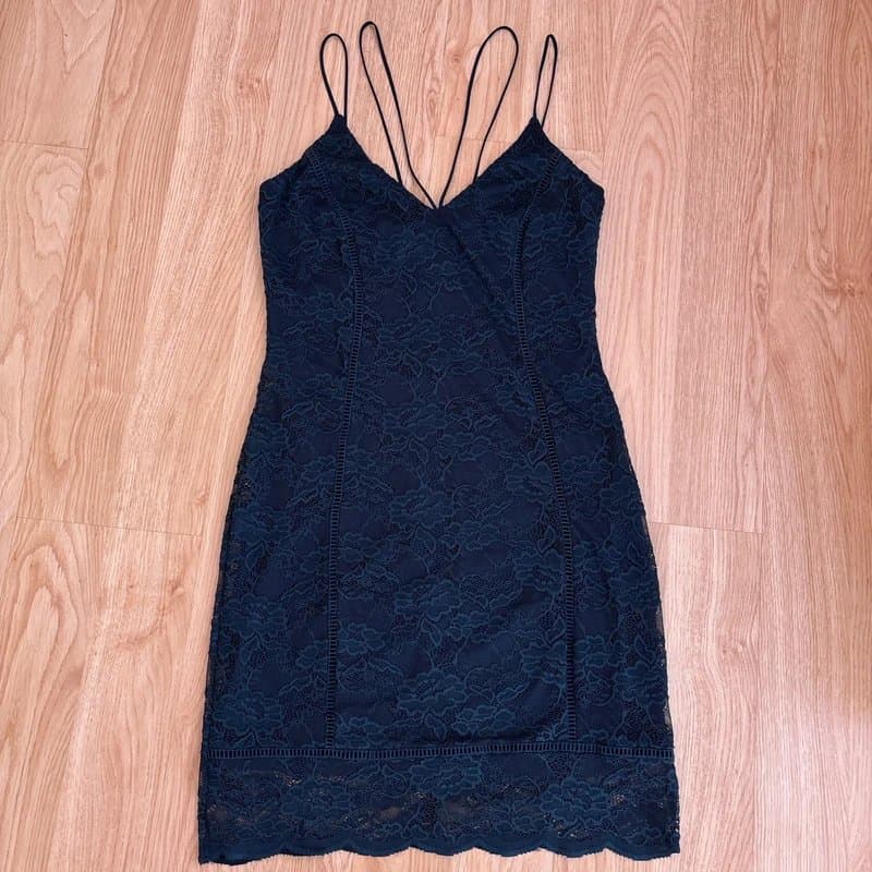 Topshop top shop lace dark green dress