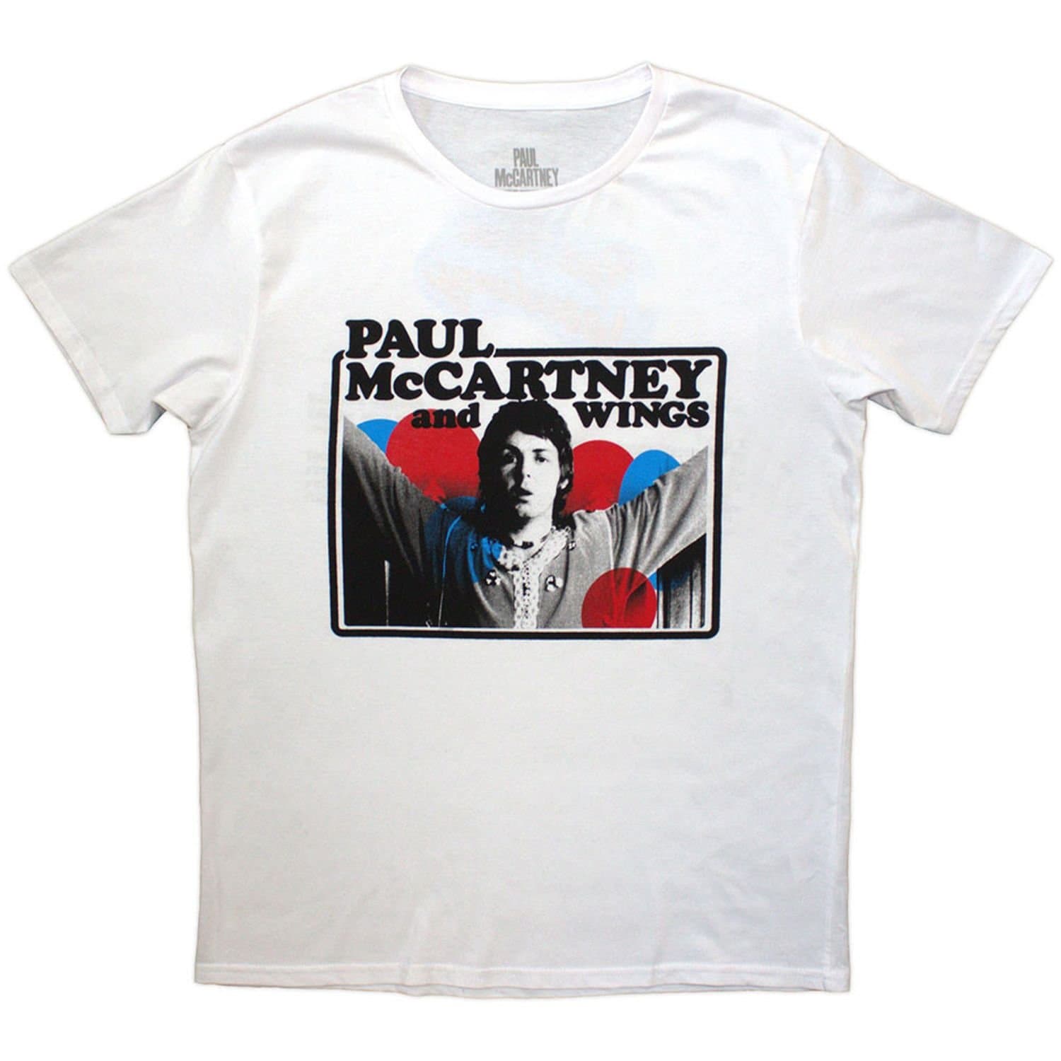 Paul McCartney Paul McCartney Men's Photo Rose T-Shirt in White