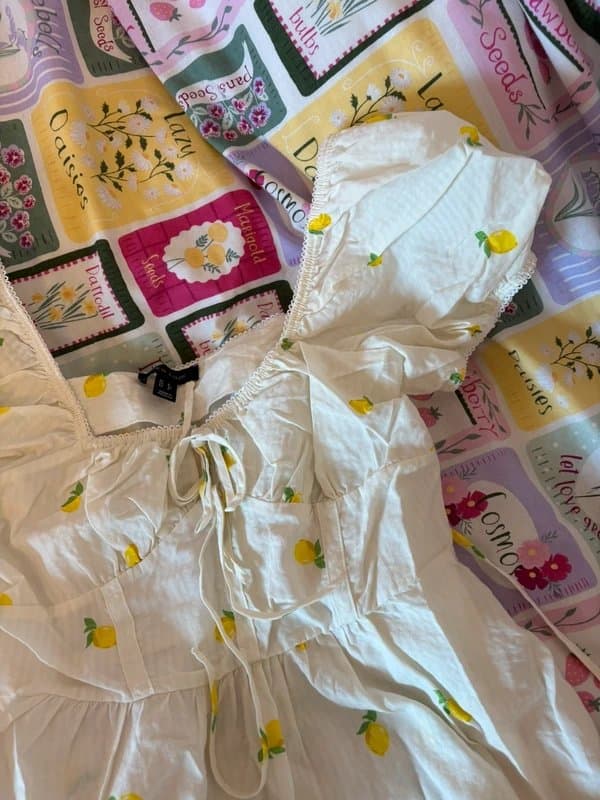 New Look New look white lemon print summer dress