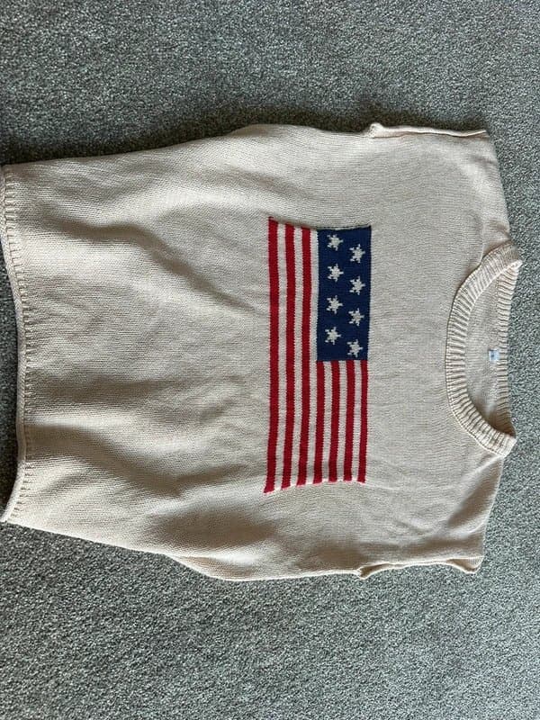 Bershka USA Flag Knitted Sweater Vest