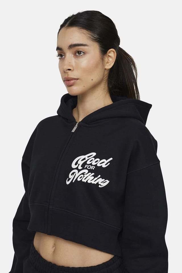 Good For Nothing Good For Nothing Women's Relaxed Hoodie in Black - 3