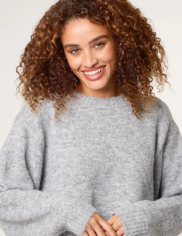 Blue Vanilla Lace Detailed Crew Neck Jumper - 3