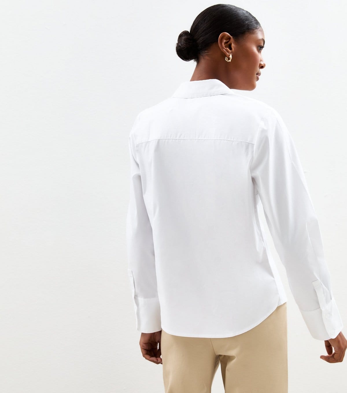 New Look Women's White Slim Fit Poplin Shirt New Look - 4