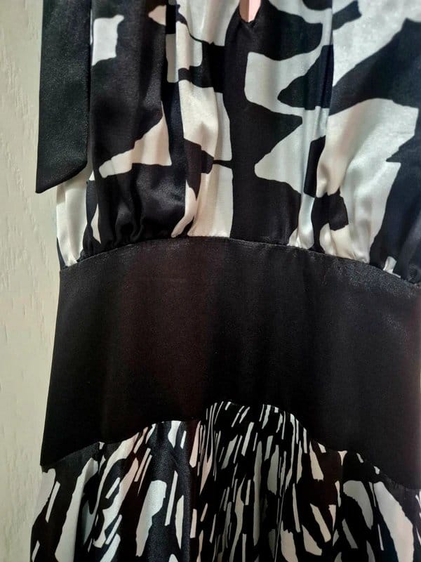 Quiz Black and White Vintage Halterneck Dress