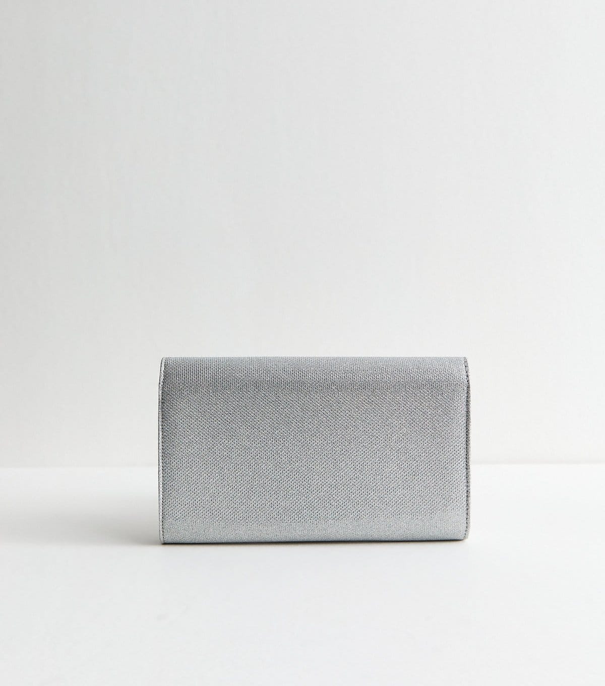 New Look Silver Metallic Bar Sparkly Texture Clutch New Look - 4