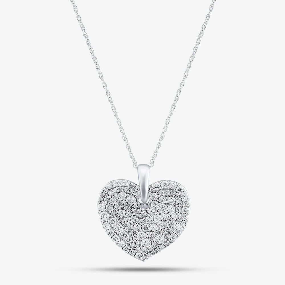 T.H.Baker T.H.Baker Women's 9ct White Gold 1.00ct Pendant Necklace LGP45515-100 (WG) in Silver