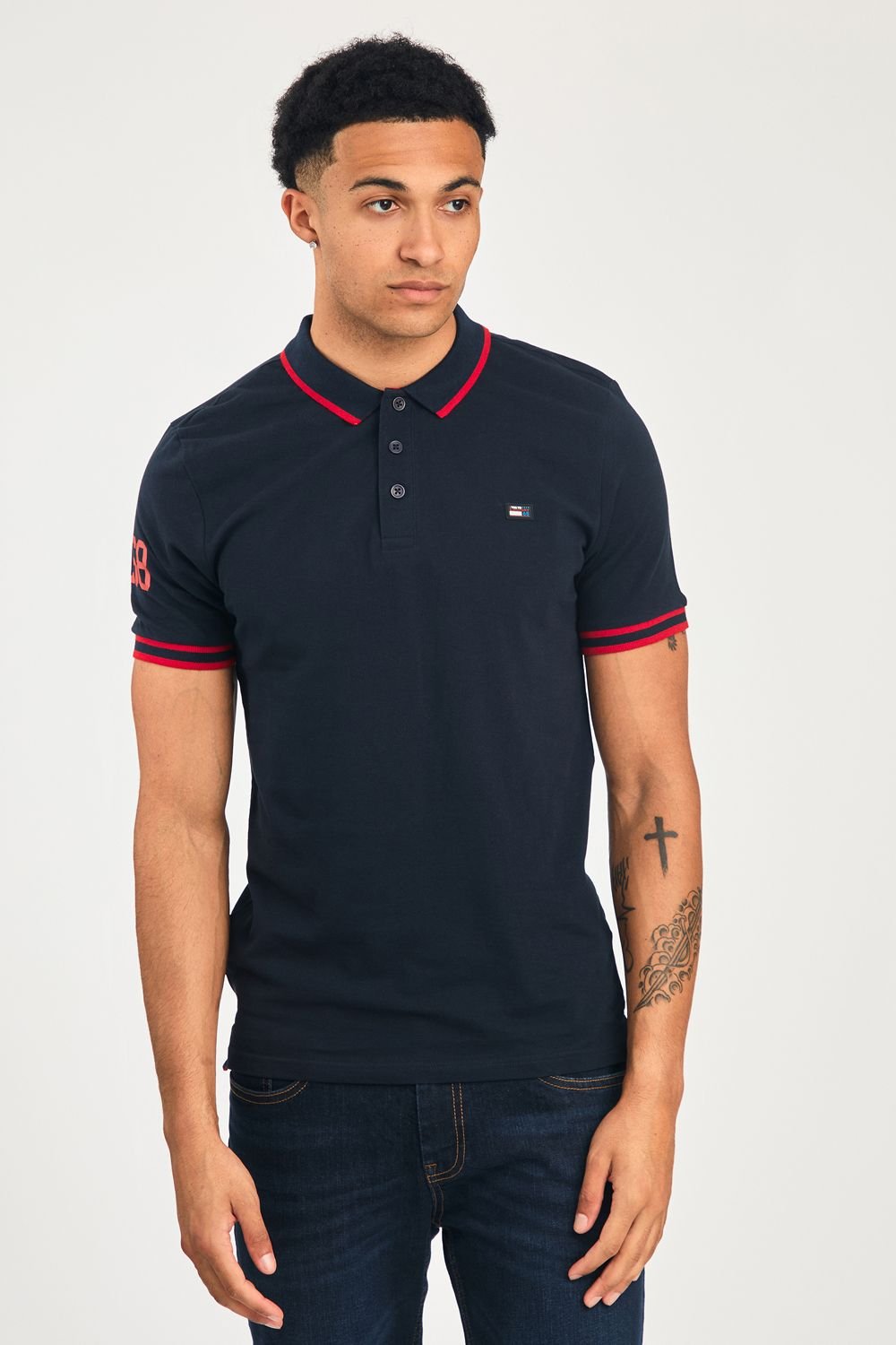 Tokyo Laundry Tokyo Laundry Men's 2 Pack Cotton Short Sleeve Button-Up Polo Shirt in Navy - 2