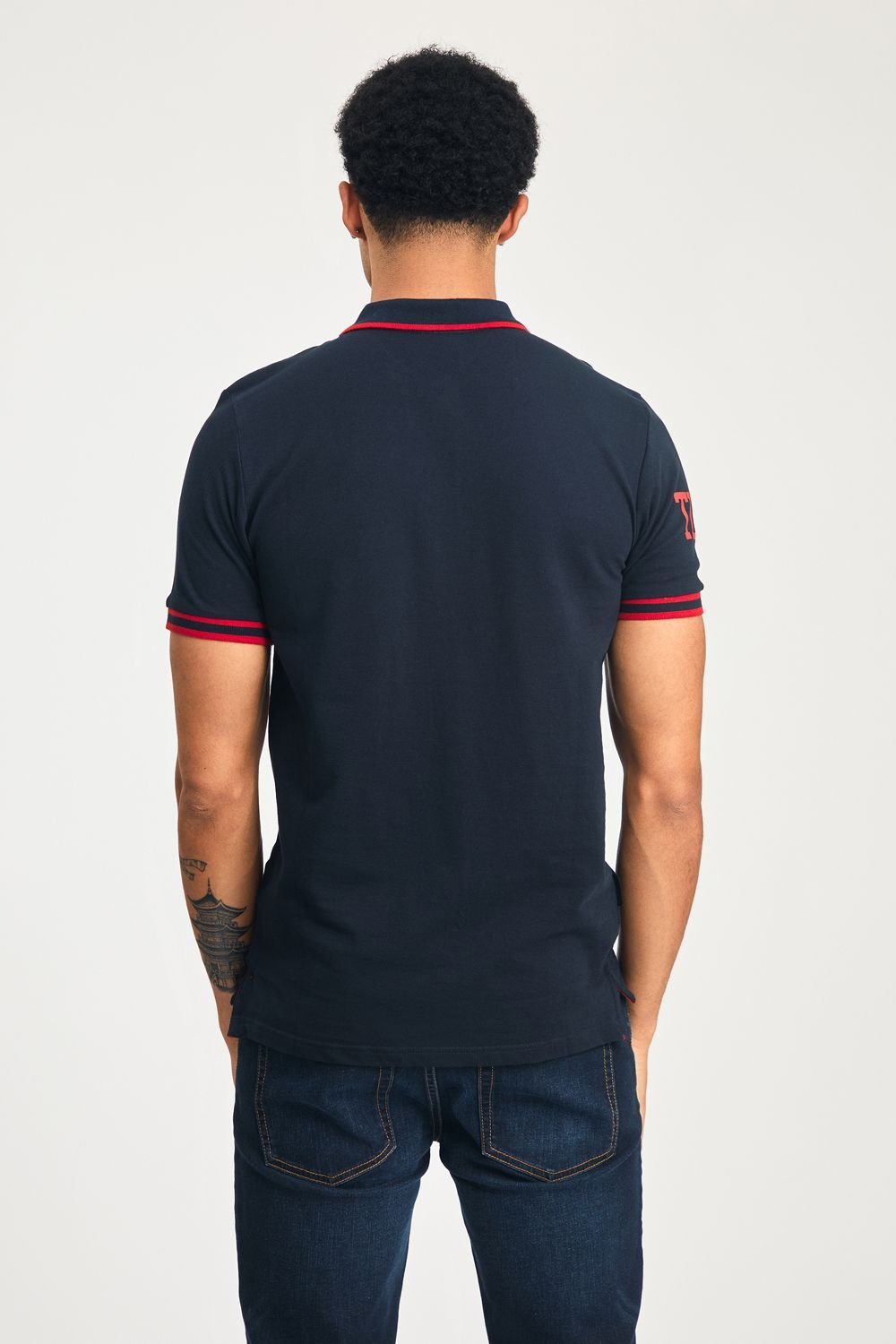 Tokyo Laundry Tokyo Laundry Men's 2 Pack Cotton Short Sleeve Button-Up Polo Shirt in Navy - 3